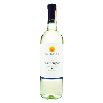 Вино Settesoli Pinot Grigio Sicilia біле сухе 13% 0,75л - купити, ціни на МегаМаркет - фото 1