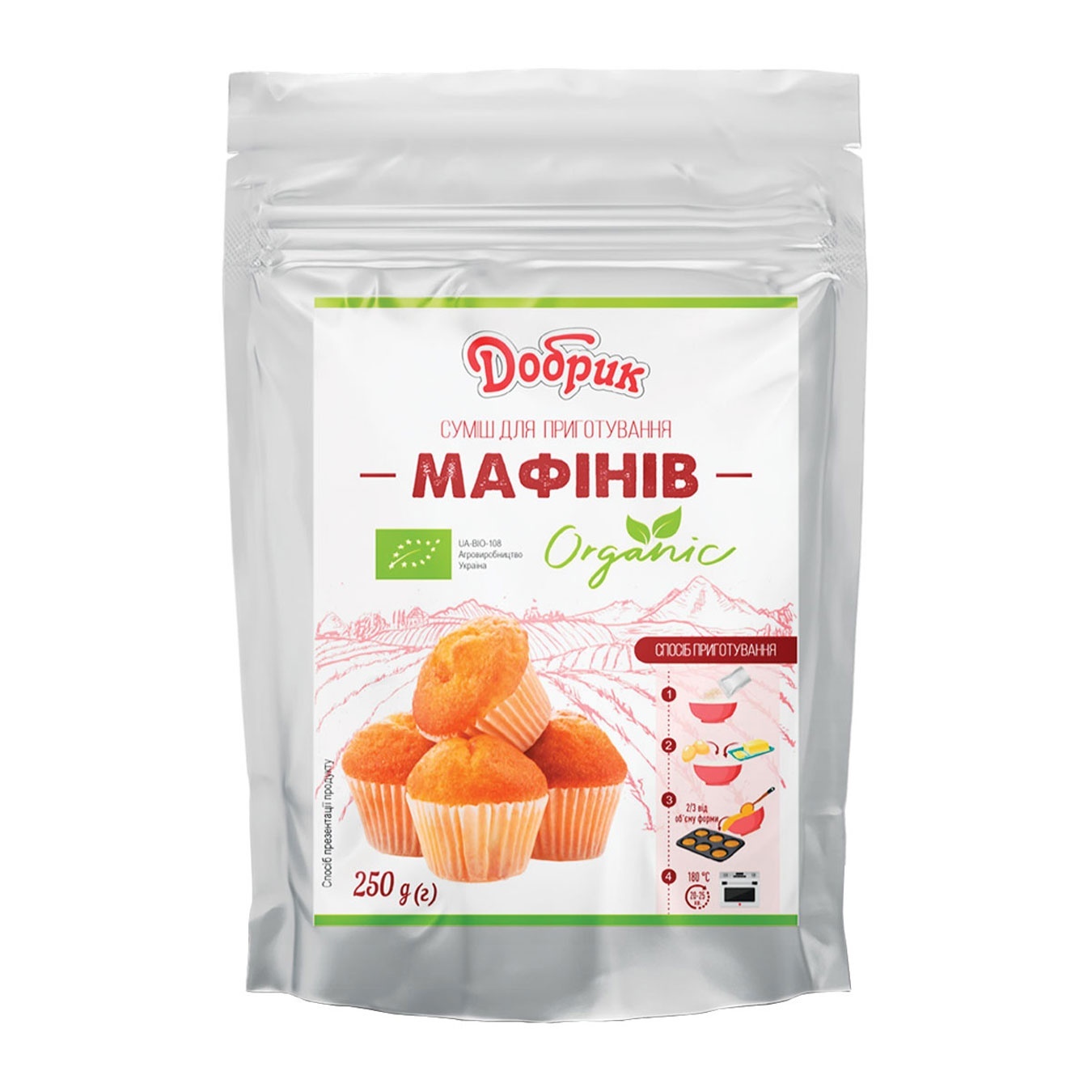 

Смесь Добрик для приготовления маффинов органическая 250г