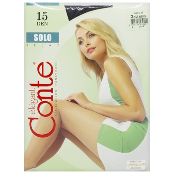 Колготы женские Conte Solo 15ден р.3 Nero - купить, цены на ULTRAMARKET - фото 1