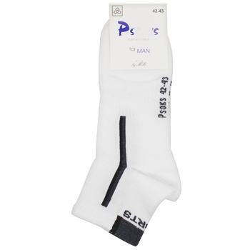 PSocks Comfort Sport Strip along white Men's Socks s.42-43 - buy, prices for - photo 1