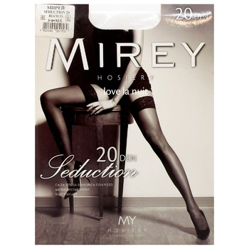 Панчохи Mirey Seduction 20Den жіночі р.3/4 Bianco - купити, ціни на ЕКО Маркет - фото 1