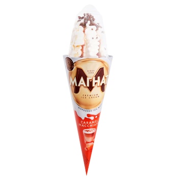 Magnat Ice cream with Caramel-macchiato Filling in Waffle Cone 140g - buy, prices for MegaMarket - photo 1