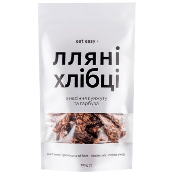 Eat Easy Flax Crispbread with Sesame Seeds and Pumpkin 100g - buy, prices for COSMOS - photo 1