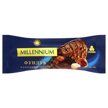 Rud' Millennium Milk Chocolate and Hazelnuts Popsicle Ice Cream 80g - buy, prices for EKO Market - photo 1