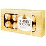 Конфеты вафельные Ferrero Rocher хрустящие 100г