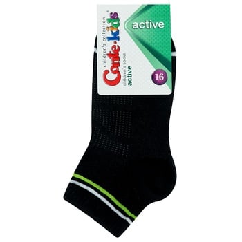 Conte-Kids Active Short Black-Green Children's Socks Size 16 - buy, prices for MegaMarket - photo 1