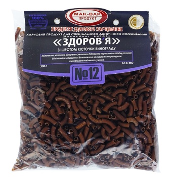 Mak-Var Wheat Pasta “Zdorovje” No.12 With Grape Seed Flour - buy, prices for - photo 1