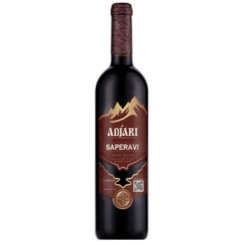 Adjari Saperavi Red Dry Wine 9.5-14% 0.75l - buy, prices for ULTRAMARKET - photo 1