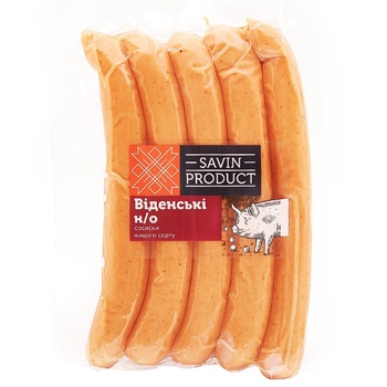 Savin Product Sausages Viennese Highest Grade By Weight - buy, prices for Auchan - photo 1