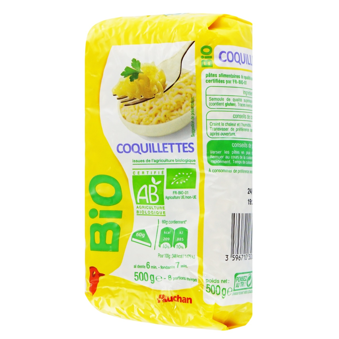 

Макаронные изделия Auchan Bio улитки 500г