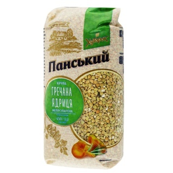 Крупа Хуторок Панський гречана ядриця 450г - купити, ціни на Auchan - фото 1