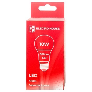 Electro House LED Bulb A60 10W 4100K E27