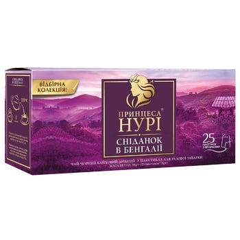 Чай Принцеса Нурі Сніданок в Бенгалії 25шт 2г - купити, ціни на МегаМаркет - фото 2