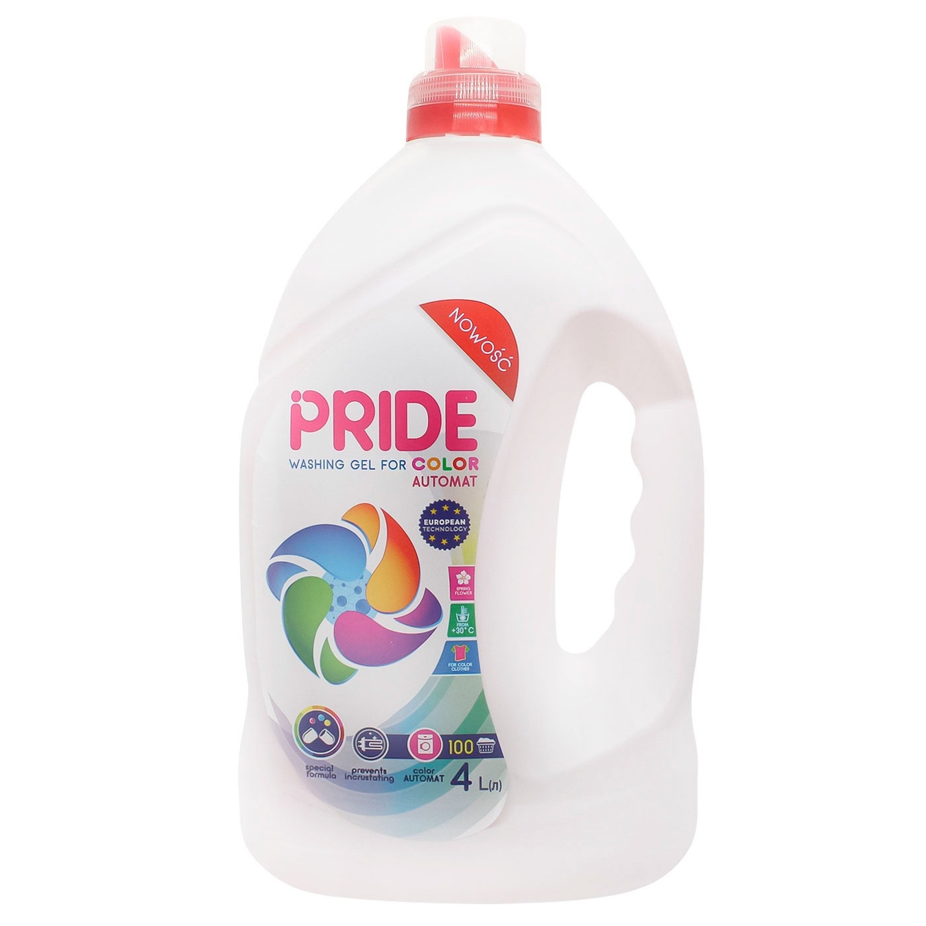 

Гель для прання Pride Весняні квіти для кольорових речей автомат 4л