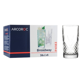 Набір склянок Arcoroc Broadway 0,38л 6шт