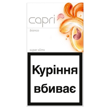 Цигарки Capri Super Slims Bianko з фільтром - купити, ціни на METRO - фото 1