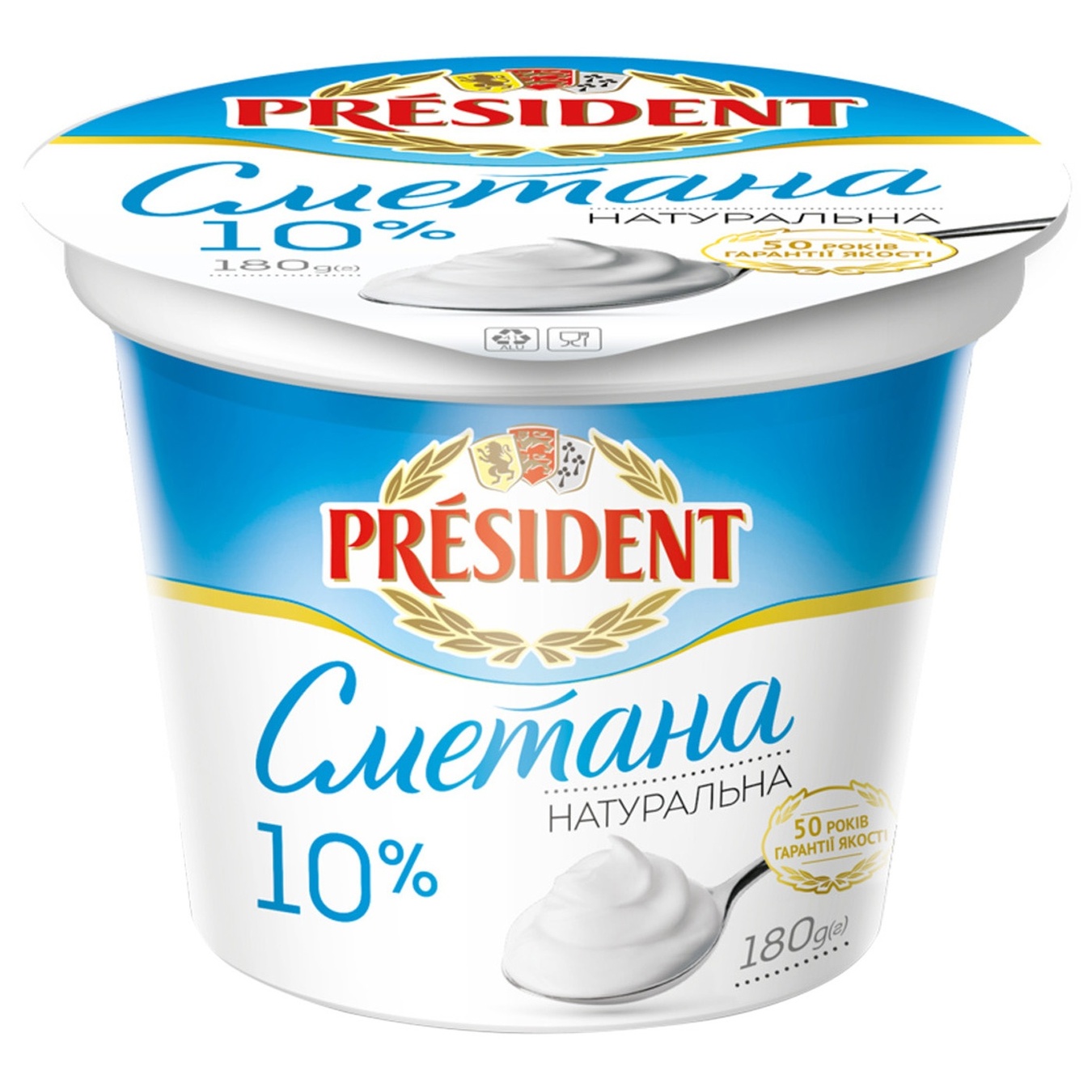 

Сметана President 10% 180г