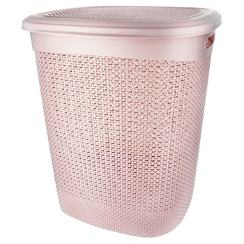 Drop Purple-pink Linen Basket 52l - buy, prices for Auchan - photo 1