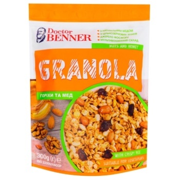 Doctor Benner Granola with Nuts and Honey 300g - buy, prices for EKO Market - photo 1