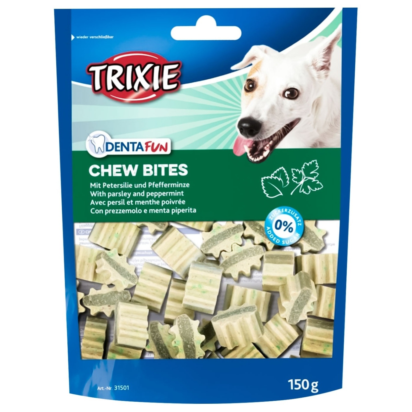 

Лакомство Trixie Denta Fun петрушка и мята для чистки зубов 150г