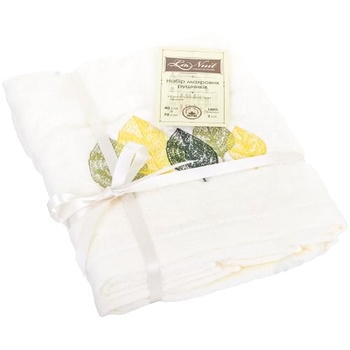 La Nuit Green Leaf Milky Towels Set 2pcs 40x70cm