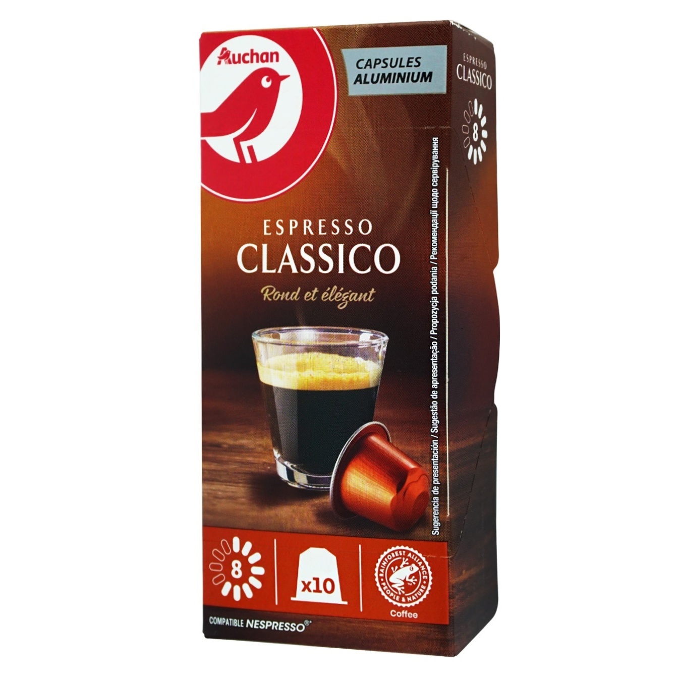 

Кофе Ашан Espresso Classico в капсулах 10шт*5,2г