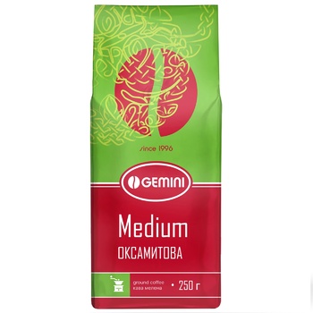 Кофе Gemini Medium натуральный жареный молотый 250г - купить, цены на Auchan - фото 1