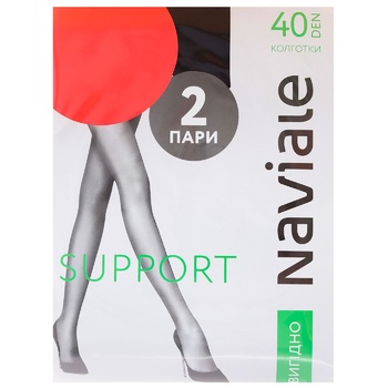 Колготки жiночi Naviale Support nero 1/2р 40ден 2 пари