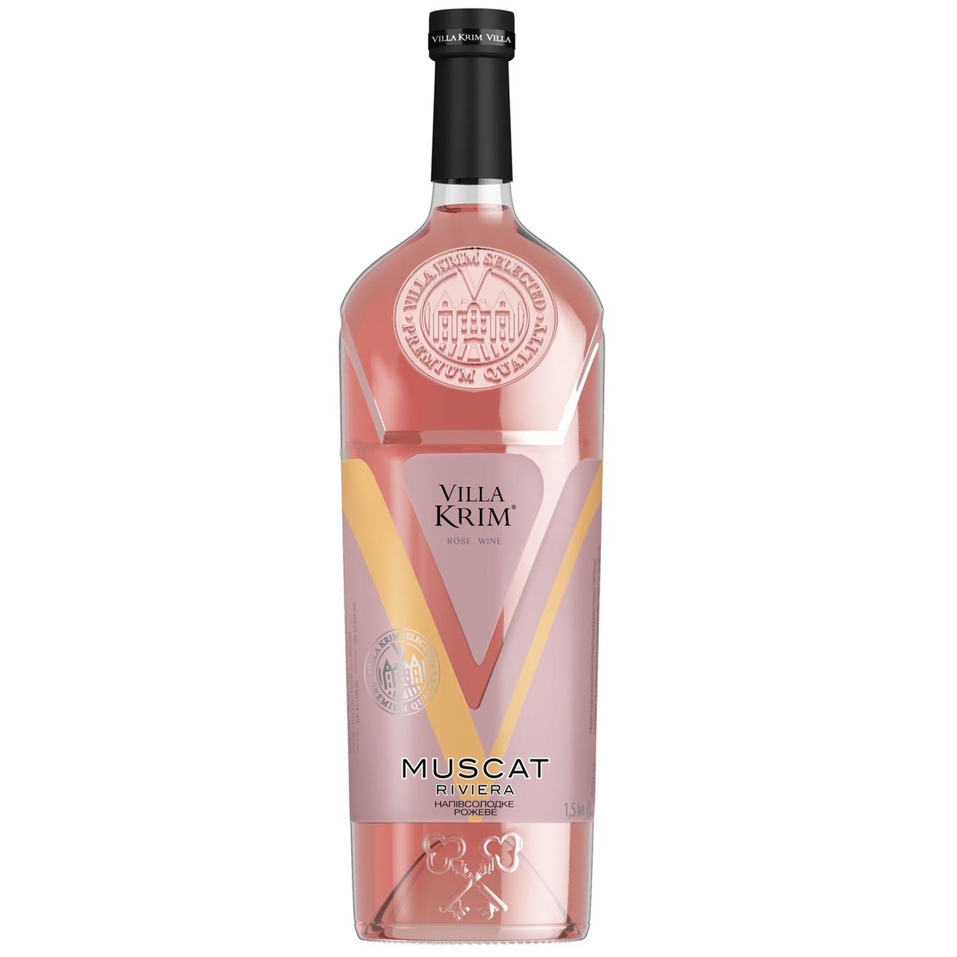 

Вино Villa Krim Мускат Ривьера розовое полусладкое 9-13% 1,5л