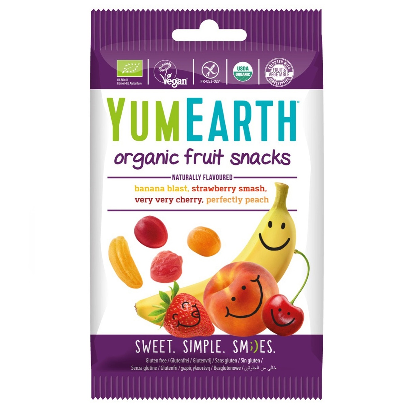 

Конфеты YumEarth органические жевательные фруктовые 50г