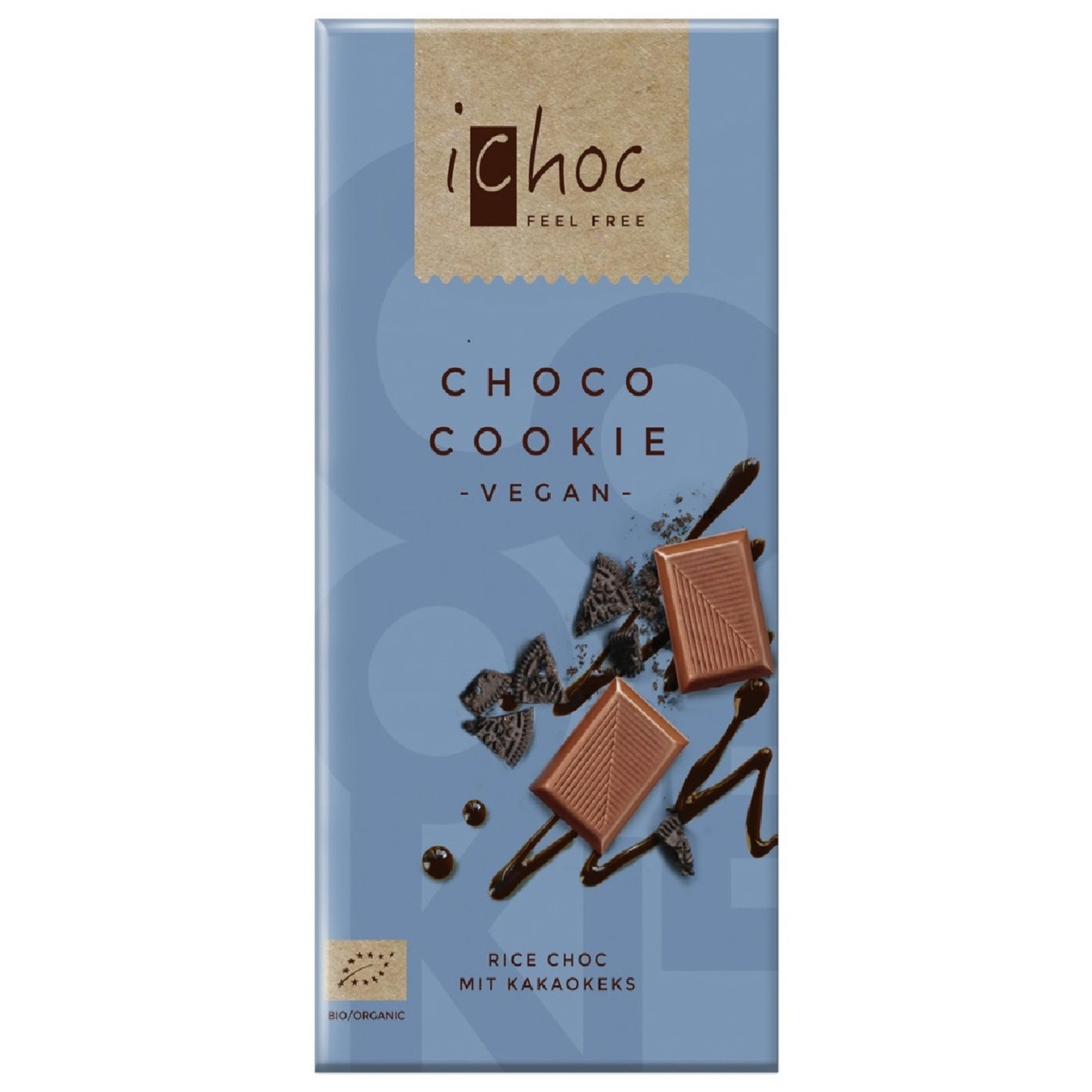 

Шоколад iChoc с кусочками печенья веганский органический 80г