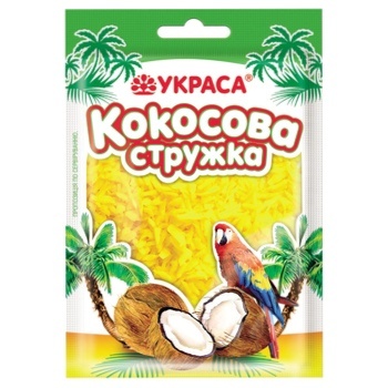 Кокосовая стружка Украса желтая 25г - купить, цены на Auchan - фото 1