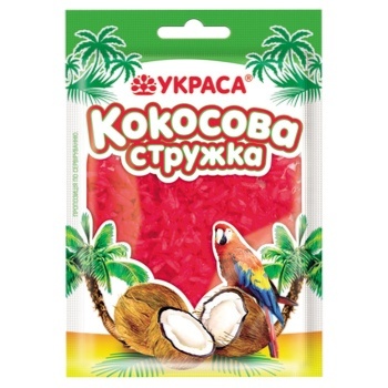 Ukrasa Red Coconut Shavings 25g - buy, prices for Auchan - photo 1