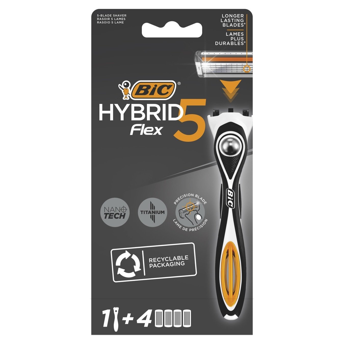 

Бритва BIC Flex 5 Hybrid с 4 сменными картриджами