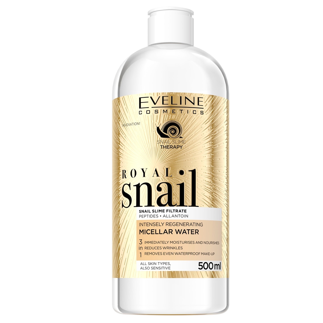 

Мицеллярная вода Eveline Cosmetics Royal Snail Интенсивная восстанавливающая 3в1 500мл