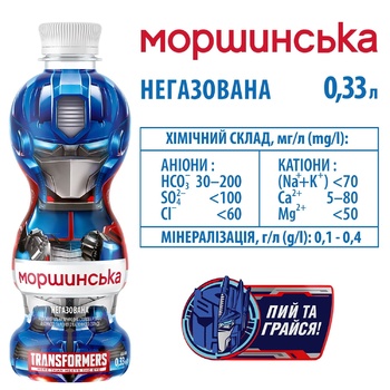 Morshynska Transformers Non-Carbonated Water 0.33l - buy, prices for METRO - photo 3