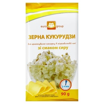 Eurogroup Micro Popcorn With Cheese Flavor 90g - buy, prices for Tavria V - photo 1