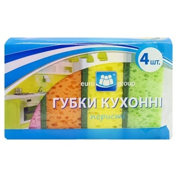 Eurogroup Kitchen Porous Sponge 4pc - buy, prices for COSMOS - photo 2