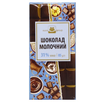 Eurogroup Milk Chocolate 85g - buy, prices for Tavria V - photo 1