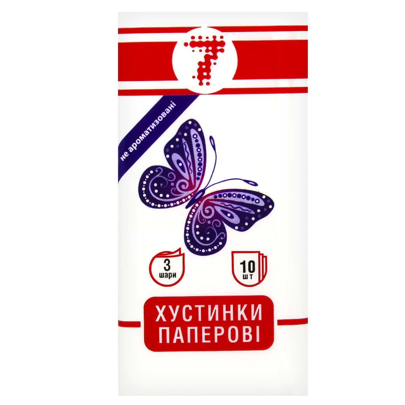 

Платки носовые Семерка трехслойные 10шт