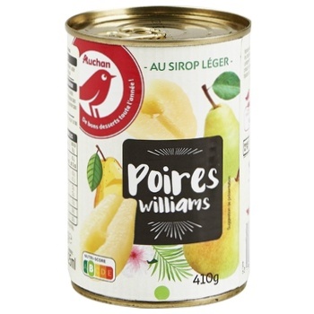 Auchan Pear in Syrup 410g