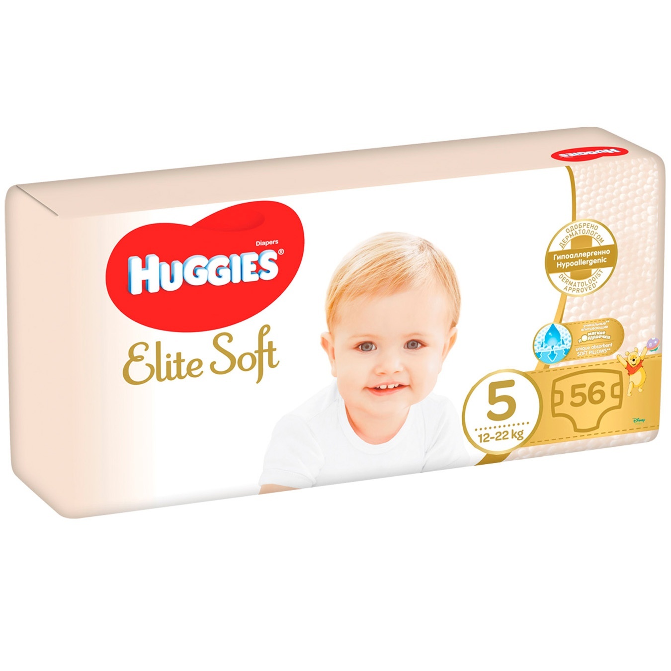 

Подгузники Huggies Elite Soft 5 Mega 12-22кг 56шт