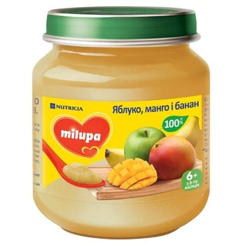 Milupa Apple, Mango and Banana Puree for Children from 6 months 125g - buy, prices for METRO - photo 1