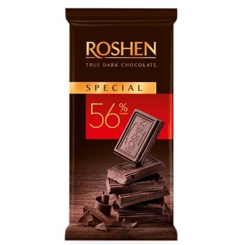 Roshen Classic Dark Chocolate 56% 90g - buy, prices for METRO - photo 3