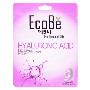 Eco Be Hyaluronic Acid Fabric Facial Mask 25ml - buy, prices for Auchan - photo 1