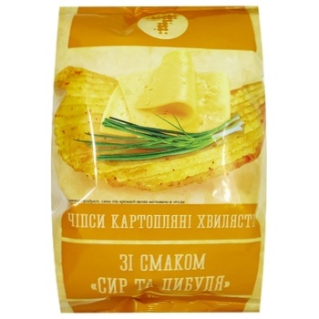 7 Wavy Chips with Cheese and Onion Flavor 110g - buy, prices for Tavria V - photo 1