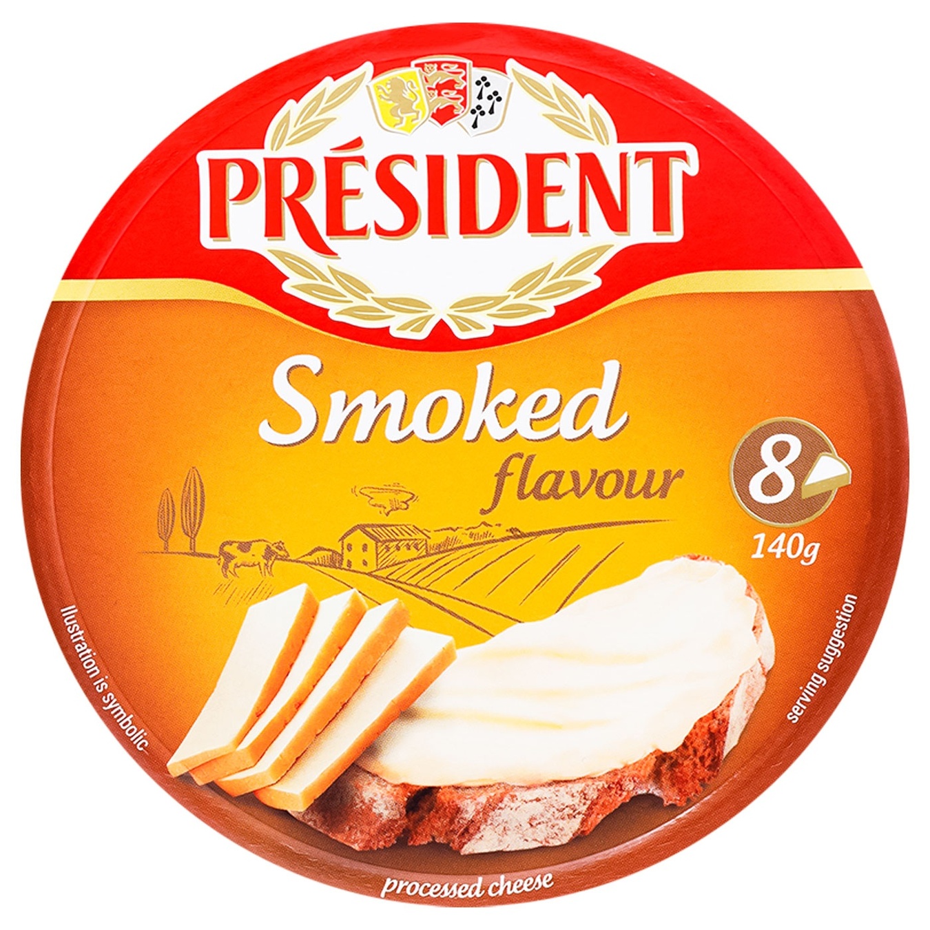

Сыр President плавленый с ароматом копчения 45% 140г