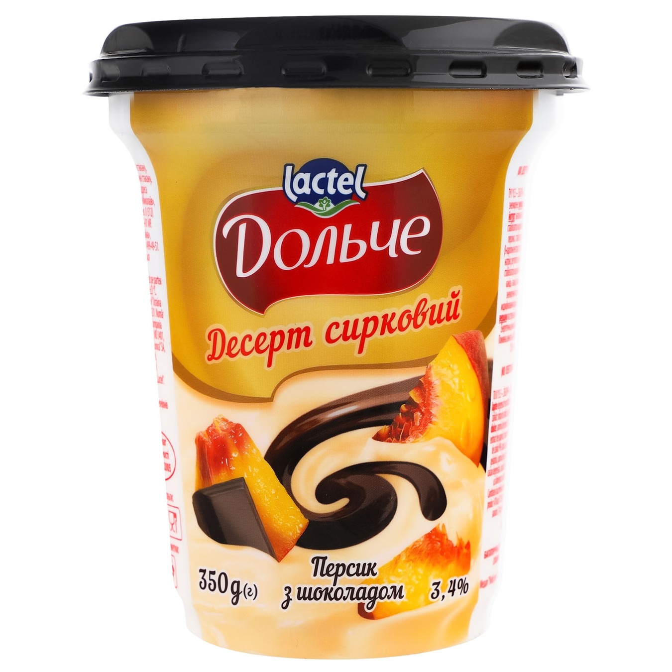 

Десерт творожный Dolce персик и шоколад 3,4% 350г