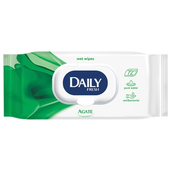 Daily Fresh Universal Wet Wipes with Valve 72pcs - buy, prices for Supermarket "Kharkiv" - photo 1