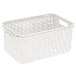 BranQ Rattan White Basket 7l